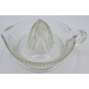 Vintage Glass Citrus Reamer - Clear Glass